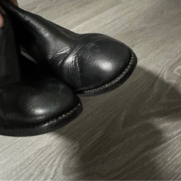 Dolce Vita DV Black Leather Side Zip Block Heeled Booties Size 9 - Picture 5 of 14